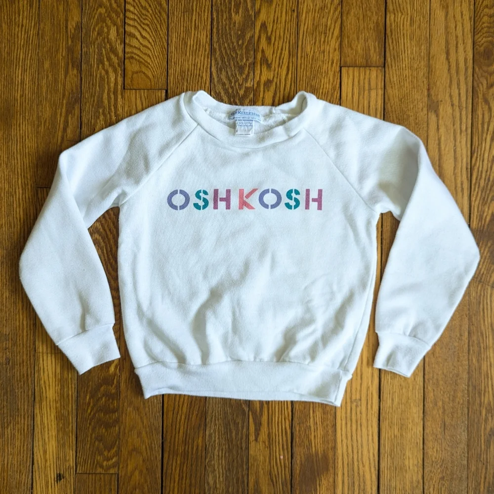 Vintage 80s 90s Oshkosh B'gosh Kids 7 Crewneck Sweatshirt